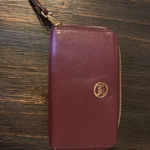 Burgundy Michael Kors wristlet (NWT)